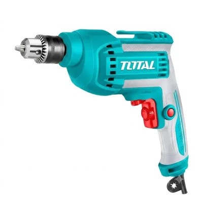 TOTAL 550W 10mm Electric Drill Variable Speed Forward Reverse Switch Extra Carbon Brushes Color Box TD55108