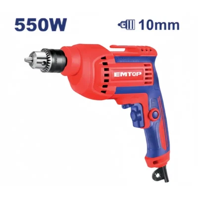 EMTOP 550W, 10mm, 0-3300rpm Electric Drill Machine (EEDL556)