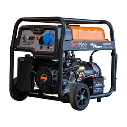GeeNex 5.5 KVA Single Phase 420 CC Electric Start Petrol Generator with 28L Tank Capacity (GN-5500E), 1 Year Warranty 