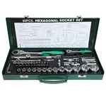 Eastman 55 pcs 1/2 Inch and 1/4 Inch Square Drive Socket and Bit Set (E-2303)