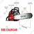 RBD 58-cc Petrol Chainsaw with 18 inch Guide Bar for Landscaping Purposes | RBD-CH58 | with 2-Year Warranty