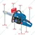 Gaocheng Professional 63-cc, Petrol Chainsaw with 22 inch Guide Bar for Tree Cutting and Landscaping | GC-63CC22