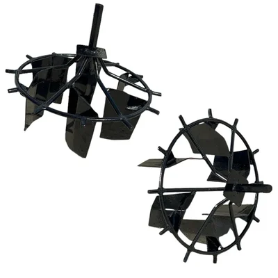 Heavy Duty 2 Pieces 16 Inch Paddy Weeding Wheels for 5 to 10 HP Petrol Power Tiller