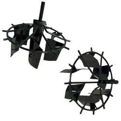Heavy Duty 2 Pieces 16 Inch Paddy Weeding Wheels for 5 to 10 HP Petrol Power Tiller