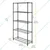 Rackwell 36x15x72 Inches 5-Shelves Mild Steel Black Coated Boltless Multipurpose Rack
