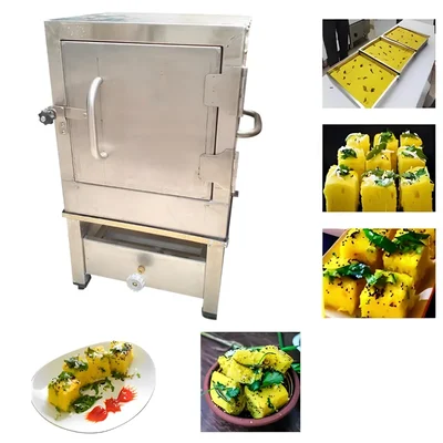 Heavy Duty Stainless Steel 304 Gas Operated 5 Tray Dhokla Making Machine