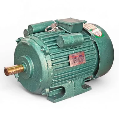 SONEE-DX 5Hp Single Phase 4 Pole 1440 RPM Foot Mounted AC Induction Motor, Cast Iron Body (PLATINUM) - 1 Year Warranty