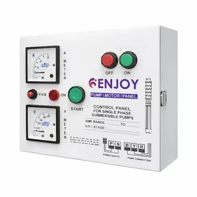 Enjoy 5Hp 1Phase V4 Heavy Relay Panel, 20-32Amp Relay, 72+72μF Running Capacitor For Water Filled Submersible Pumps