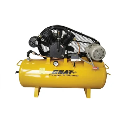 GNAT 5HP 250L Two Stage Belt Driven Lubricated Air Compressor for Heavy Industrial Manufacturing & Pneumatic Tools