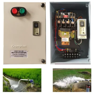 Crompton Three Phase Direct On Line Starter With Auto switch Suitable For Submersible Pumps, With 1 Year Warranty(Power-3 HP, 6-10 Amp Relay)