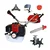 Jaiveer 5 in 1, 2 Stroke 52CC Sidepack Premium Brush Cutter with Tiller & Polesaw Attachment