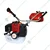 Jaiveer 5 in 1, 2 Stroke 52CC Sidepack Premium Brush Cutter with Tiller & Polesaw Attachment