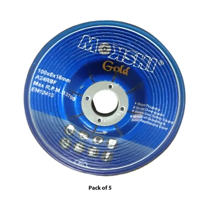 Made In India 4-Inch Diameter and 6mm Thickness DC Grinding Wheel(Pack-5)