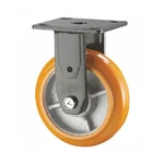 Heavy Duty 330 kg Load Capacity 5 inch (125 mm) Fixed Type Double Ball Bearing PU Caster Wheel