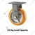 Heavy Duty 330 kg Load Capacity 5 inch (125 mm) Fixed Type Double Ball Bearing PU Caster Wheel