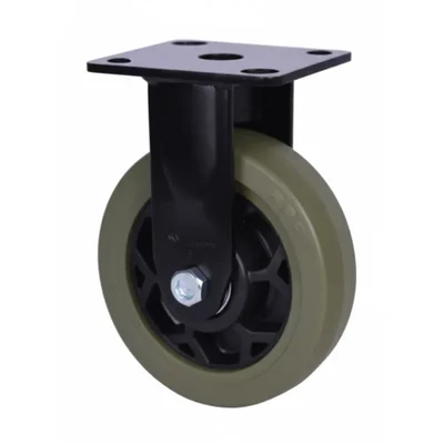 Heavy Duty 340 kg Load Capacity 5 inch (125 mm) Fixed Type Double Ball Bearing YUPA Green Caster Wheel