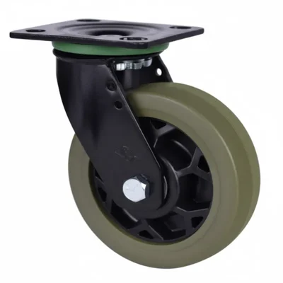 Heavy Duty 340 kg Load Capacity 5 inch (125 mm) Swivel Type Double Ball Bearing YUPA Green Caster Wheel