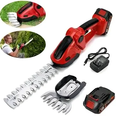 SK BOTS Made In India 21V, 5 & 11 Inch Battery Operated | Cordless Mini Hedge Trimmer With Lithium Battery & Charger 