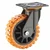 Heavy Duty Skid Proof 125 MM / 5 Inch PU With PP Core Double Ball Bearing Swivel Caster Wheel