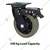 Heavy Duty 340 kg Load Capacity 5 inch (125 mm) Swivel with Brake Type Double Ball Bearing YUPA Green Caster Wheel