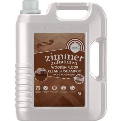 Zimmer Aufraumen 5 Liter German Formulation Wooden Floor Cleaner / Shampoo Added Wood Polish