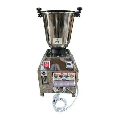 Heavy Duty 5L Square Model Mixer Machine With 1.5 HP Motor, 12Kg/hr Grinding Capacity