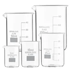 Cometek 5ml to 1000ml Borosilicate Glass Beaker Pack of 5 Graduated Heat Resistant Mixing Beakers