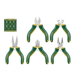 Jadever 5Pcs 4.5" Precision Mini Pliers Set Combination Diagonal Long Nose JDPS1615