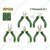Jadever 5Pcs 4.5" Precision Mini Pliers Set Combination Diagonal Long Nose JDPS1615