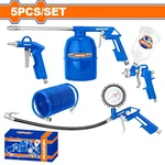 Wadfow 5 Pcs Air tools set (WAX1505) Suitable for Beauty and Maintenance of Various Cars or Handicrafts 
