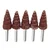 Premium Quality 5 Pcs 240 Grit 16 x 40 x 6 mm Cone Shape Abrasive Sandpaper Deburring Sanding Polishing Flap Wheel