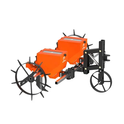 Heavy Duty PST-Double Row Seed Sowing Machine With Tiller Attachment For Sowing Seeds In Agricultural Fields