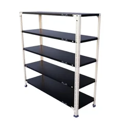 ALIJA 5 Shelves 48 x 47 x 15 Inch 22 Gauge Metal Storage Rack For Multipurpose Uses(Color-Black)