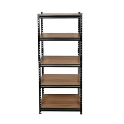 Awni 63 x 24 x 12 Inch 5 Wooden Shelves Laminated Tall Size Boltless Rack For Multipurpose Uses, Load Capacity-100 Kg/Shelf
