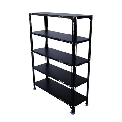 ALIJA 48 x 35 x 12 Inches 5 Shelves Multipurpose Storage Rack(Gauge-24 gauge shelves, 18 gauge angle,Color-Black)