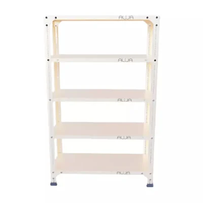 Menage 48 x 29 x 12 Inch 5 Shelves Ivory Colour Multipurpose Storage Rack (22 Gauge Shelf 16 Gauge Angle)