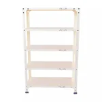 Menage 48 x 29 x 12 Inch 5 Shelves Ivory Colour Multipurpose Storage Rack (22 Gauge Shelf 16 Gauge Angle)