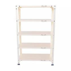 Menage 48 x 29 x 12 Inch 5 Shelves Ivory Colour Multipurpose Storage Rack (22 Gauge Shelf 16 Gauge Angle)