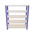 Alija 48 x 41 x 15 Inch 5 Shelves Slotted Angle Metal Rack For Multipurpose uses ( Blue & Ivory)(Gauge- 22 gauge shelves, 16 gauge angle)