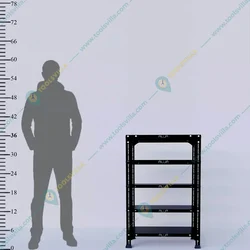 Menage 36x23x9 Inch 5 Shelves Multipurpose Storage Rack With Accessories