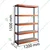 SUWAS TROLLEY STORE 1200 x 350 x 1500 mm 100 Kg Load Capacity 5 Shelves Mild Steel Powder Coated Storage Rack SU-SR-012