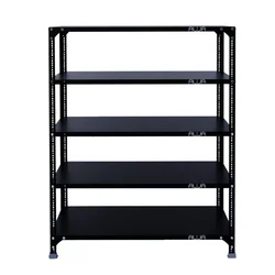 ALIJA 48 x 41 x 12 Inch 5 Shelves Multipurpose Storage Rack With Accessories(Color-Black,Gauge-24 Gauge Shelves & 18 Gauge Angle)