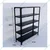 ALIJA 48 x 41 x 12 Inch 5 Shelves Multipurpose Storage Rack With Accessories(Color-Black,Gauge-24 Gauge Shelves & 18 Gauge Angle)
