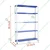 Premium Quality 36 x 35 x 9 Inch 5 Shelves Powder Coated Metal Rack For Multipurpose Use (24 Gauge Shelf & 18 Gauge Angle)(Color-Blue Shelves & Ivory Angle)