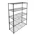 Rackwell 72 x 48 x 15 Inches 5-Shelves Mild Steel Black Coated Boltless Rack For Multipurpose Uses