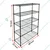 Rackwell 72 x 48 x 15 Inches 5-Shelves Mild Steel Black Coated Boltless Rack For Multipurpose Uses