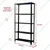 Menage 72 x 36 x 12 Inch 5 Shelves Ivory & Black Multipurpose Storage Rack With Accessories 