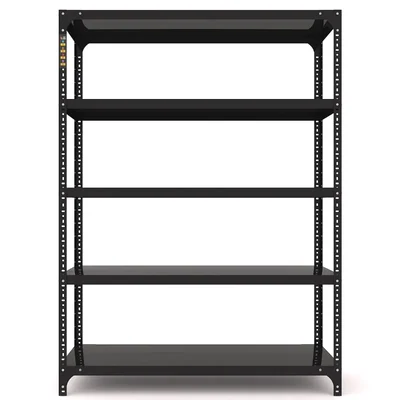 FIDVI® 12D X 35L X 48H Inch 5 Shelves Powder Coated Slotted Angle Metal Rack With Accessories ( SR-011)