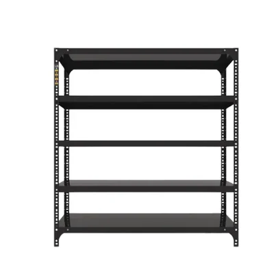 FIDVI® 9D X 35L X 36H Inch 5  Shelves Powder Coated Slotted Angle Metal Rack With Accessories ( SR-511)