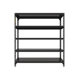 FIDVIĀ® 9D X 35L X 36H Inch 5  Shelves Powder Coated Slotted Angle Metal Rack With Accessories ( SR-511)